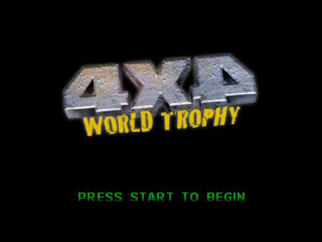 4x4 World Trophy title screen for Playstation