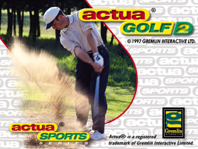 Actua Golf 2 title screen for Playstation