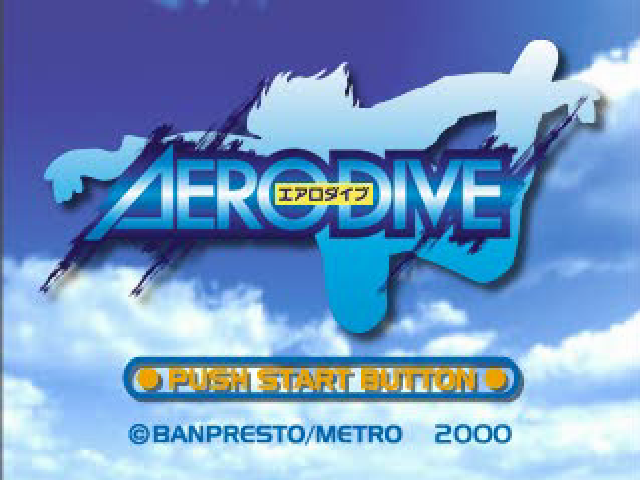 Aerodive title screen for Playstation