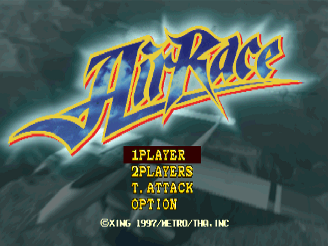 Air Race title screen for Playstation