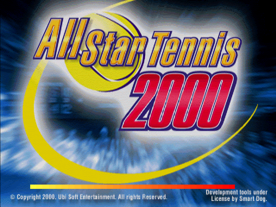 All-Star Tennis 2000 title screen for Playstation