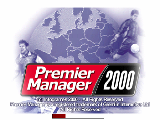 Anstoss Premier Manager title screen for Playstation