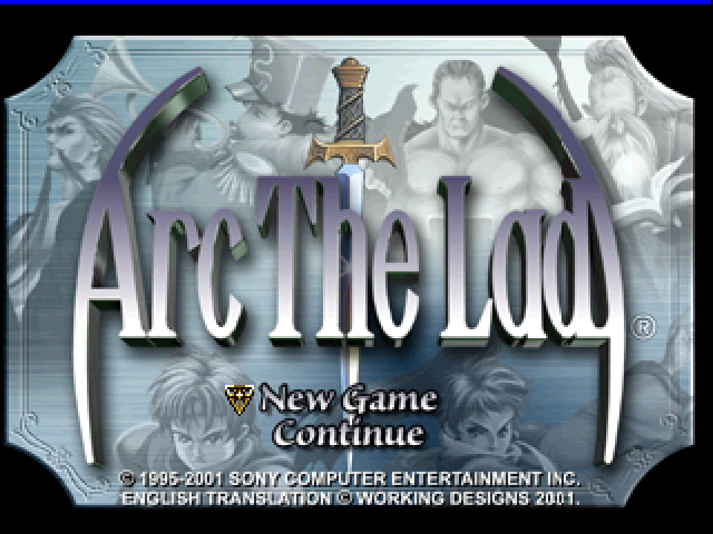 Arc The Lad Collection title screen for Playstation