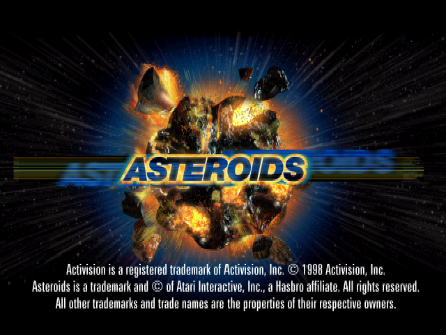 Asteroids [Greatest Hits] title screen for Playstation