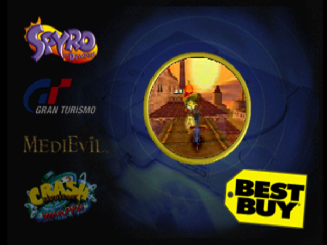 Best Buy Demo CD title screen for Playstation