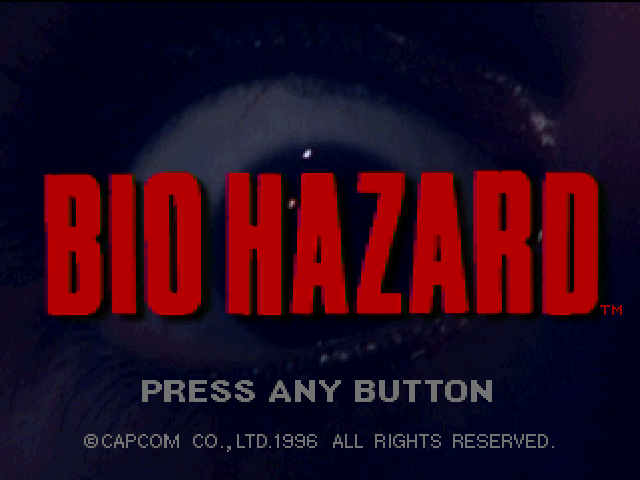 Biohazard title screen for Playstation