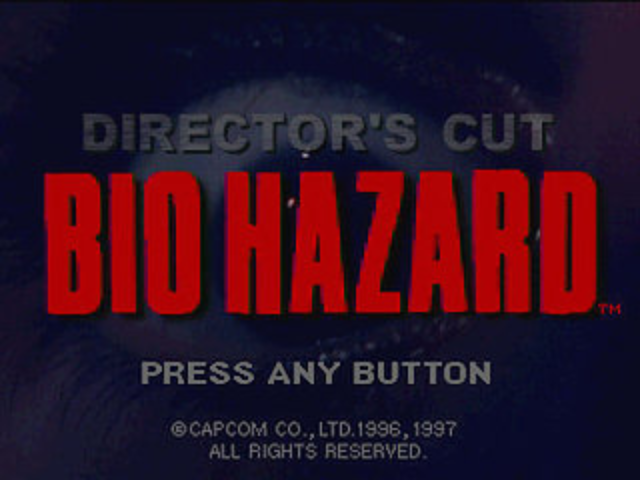 Biohazard Director's Cut title screen for Playstation