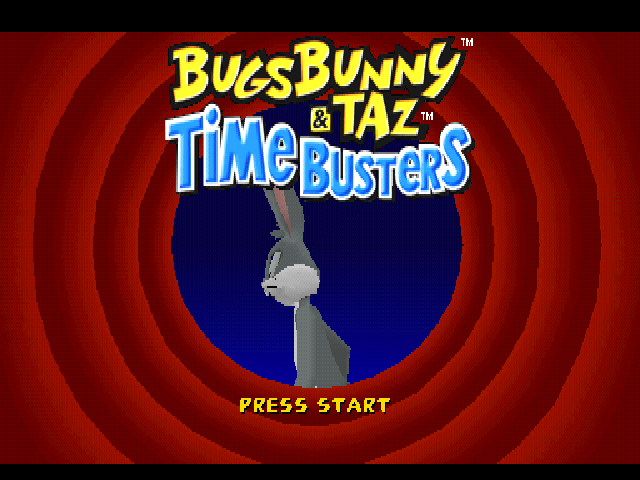 Bugs Bunny and Taz Time Busters title screen for Playstation
