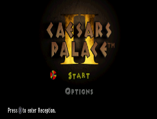 Caesar's Palace 2 title screen for Playstation