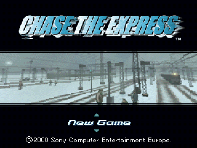 Chase the Express title screen for Playstation