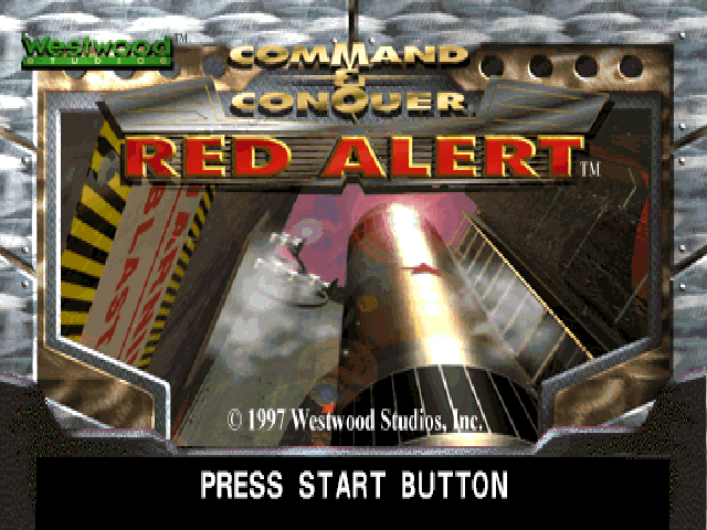 Command and Conquer Red Alert title screen for Playstation