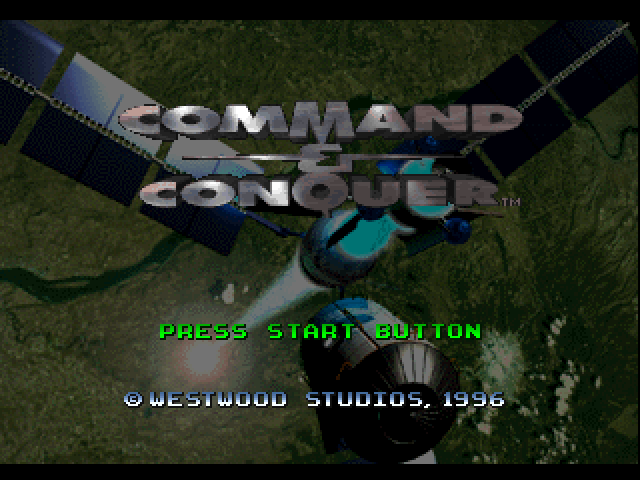 Command & Conquer title screen for Playstation