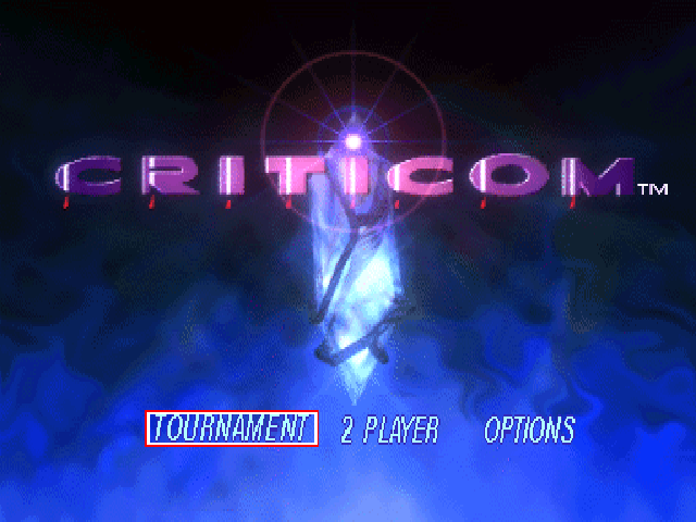 Criticom - The Critical Combat title screen for Playstation