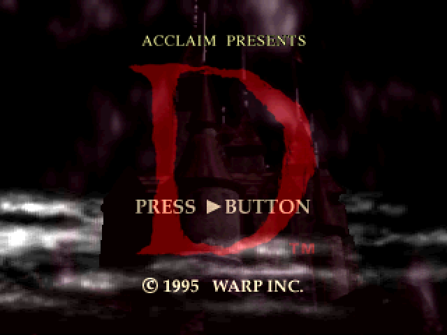 D [Long Box] title screen for Playstation