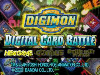 Digimon World: Digital Card Battle title screen for Playstation