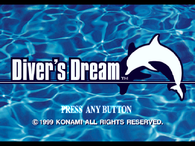 Dolphin's Dream title screen for Playstation