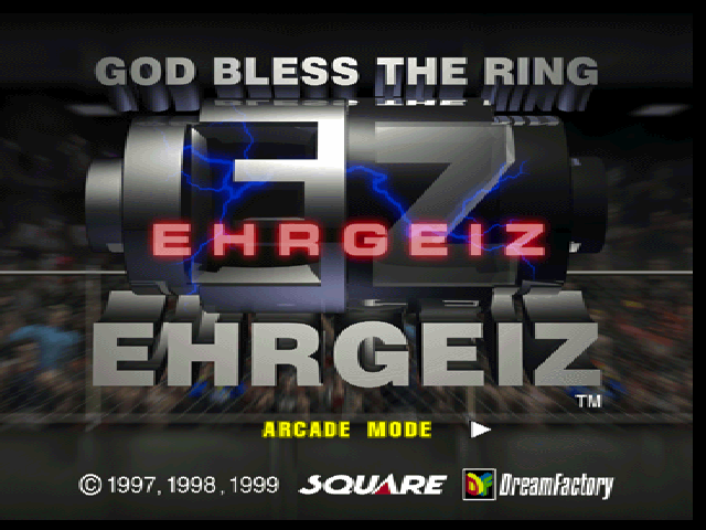Ehrgeiz title screen for Playstation