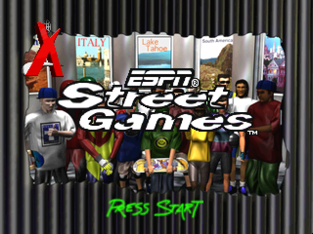 ESPN StreetGames title screen for Playstation
