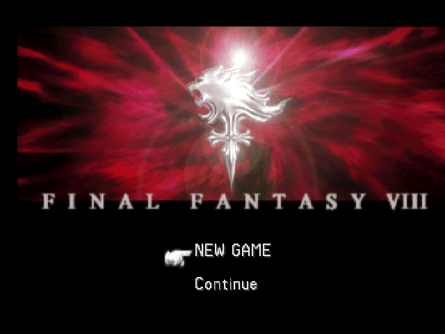 Final Fantasy VIII [Limited Edition] title screen for Playstation