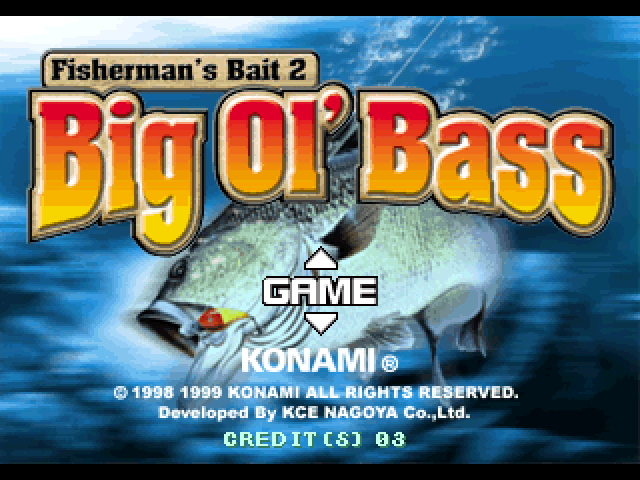 Fisherman's Bait 2 Big Ol' Bass title screen for Playstation