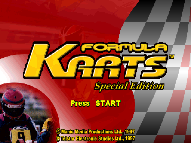 Formula Karts [Special Edition] title screen for Playstation