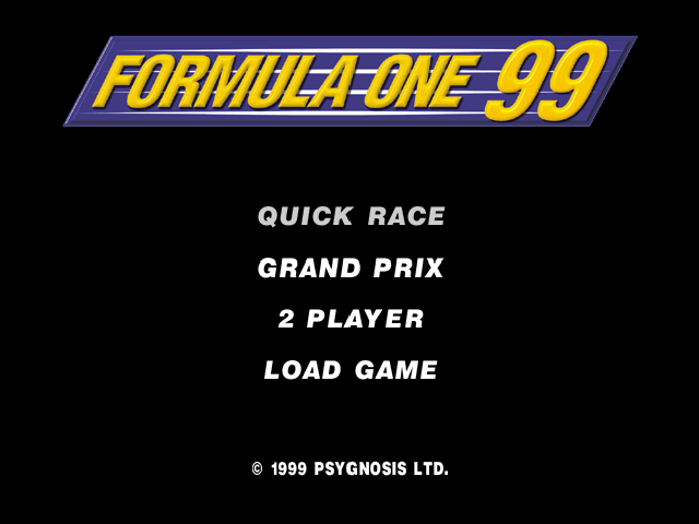 Formula One 99 [Not for Resale] title screen for Playstation
