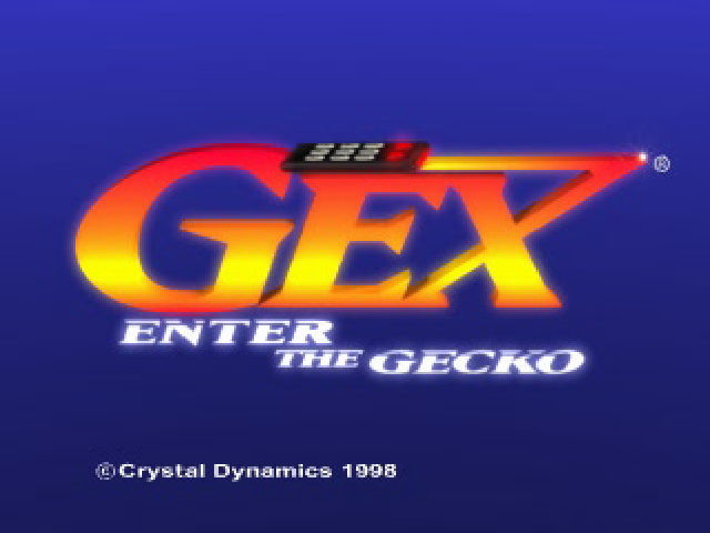 Gex 3D Enter the Gecko title screen for Playstation