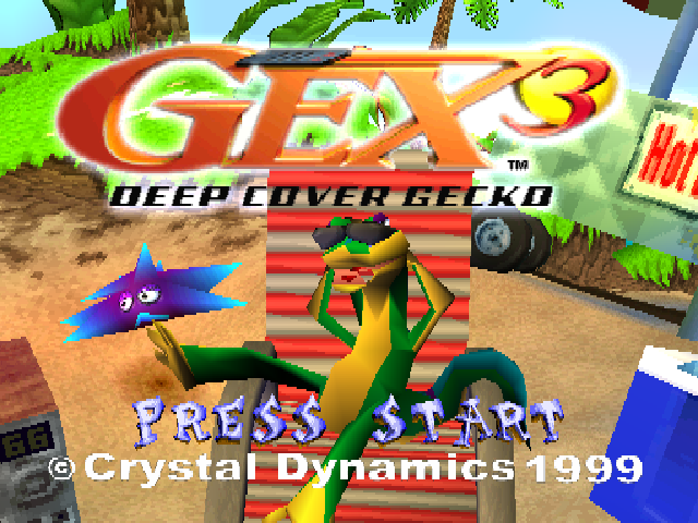 Gex 3: Deep Cover Gecko box art for Playstation