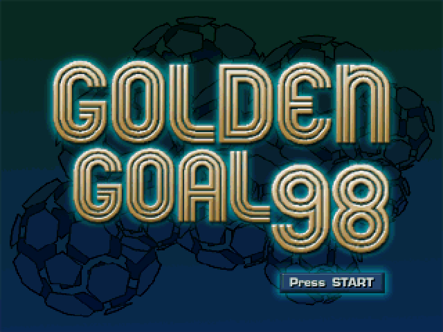 Golden Goal 98 title screen for Playstation