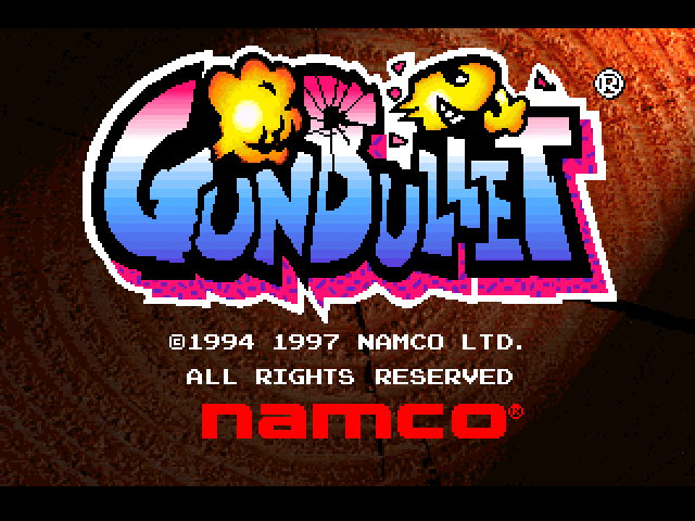 Gunbullet title screen for Playstation