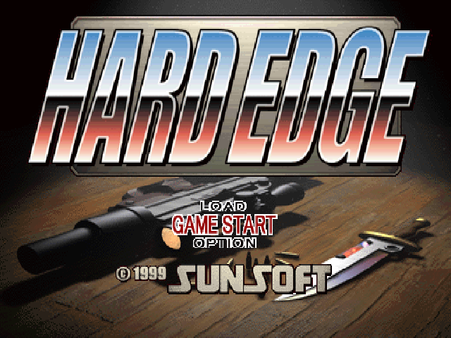 Hard Edge title screen for Playstation