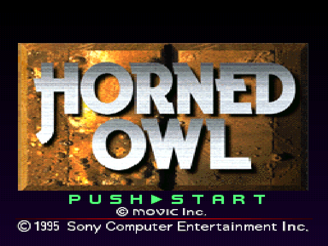 Horned Owl title screen for Playstation