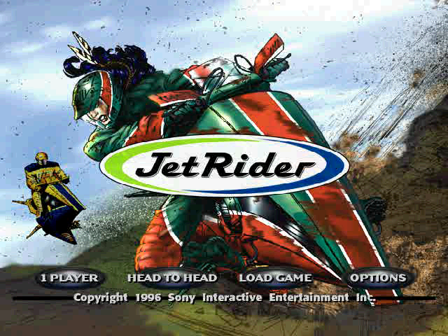 Jet Rider title screen for Playstation