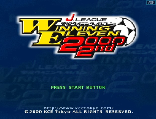 J.League Jikkyou Winning Eleven 2000 2nd title screen for Playstation