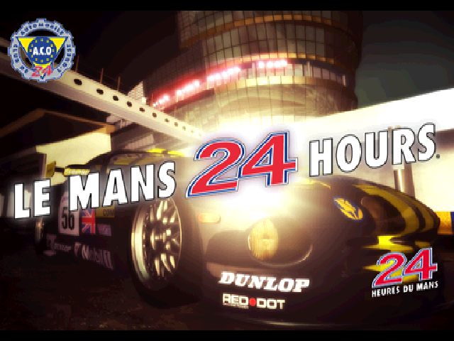 Le Mans 24 Hours title screen for Playstation