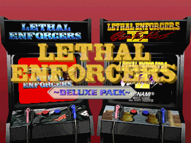 Lethal Enforcers Deluxe Pack title screen for Playstation