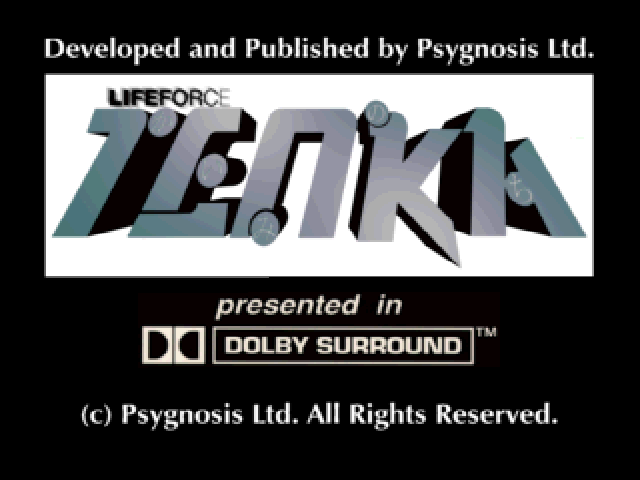 Lifeforce Tenka title screen for Playstation