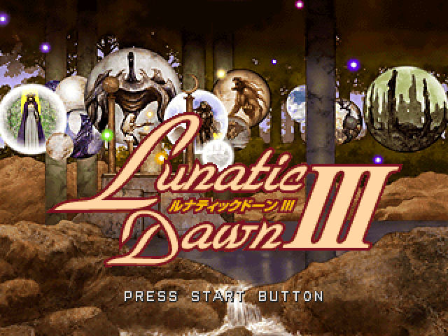 Lunatic Dawn III [Artdink Best Choice] title screen for Playstation