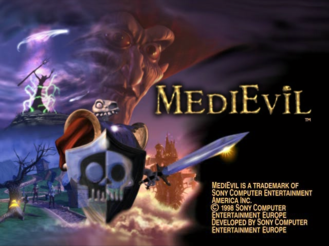 MediEvil [Platinum] title screen for Playstation