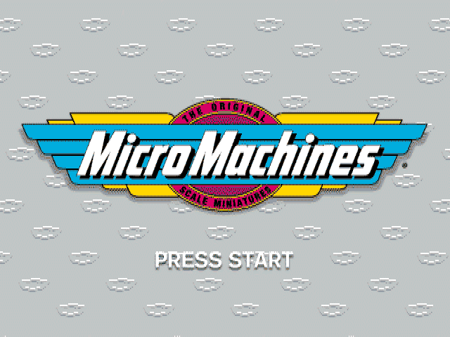 Micro Machines title screen for Playstation