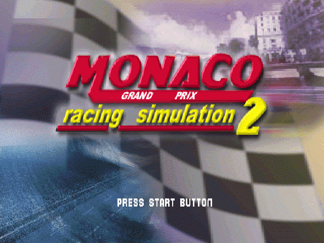 Monaco Grand Prix: Racing Simulation 2 title screen for Playstation
