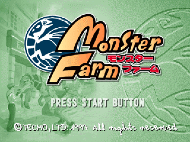 Monster Farm title screen for Playstation