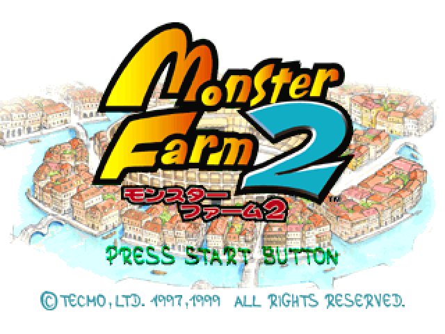 Monster Farm 2 title screen for Playstation