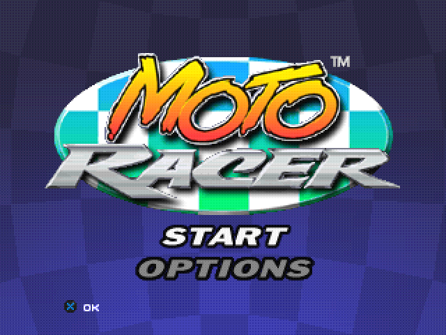 Moto Racer [Platinum] title screen for Playstation