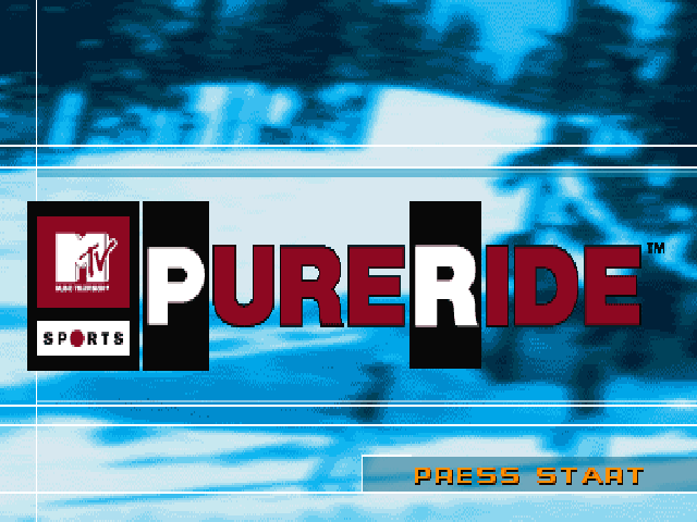 Pure Ride title screen for Playstation