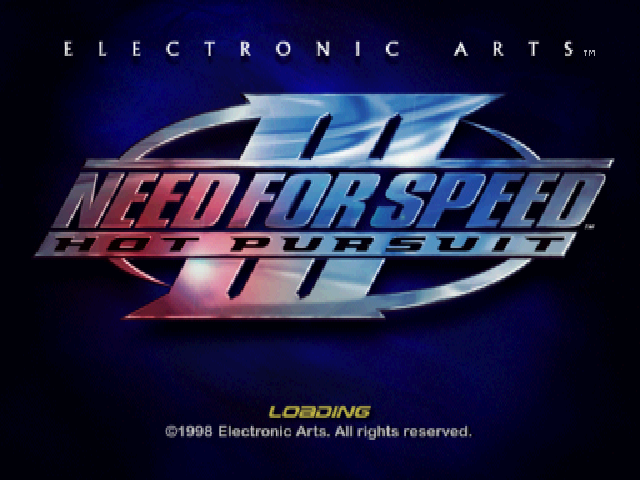 Need For Speed III Hot Pursuit title screen for Playstation
