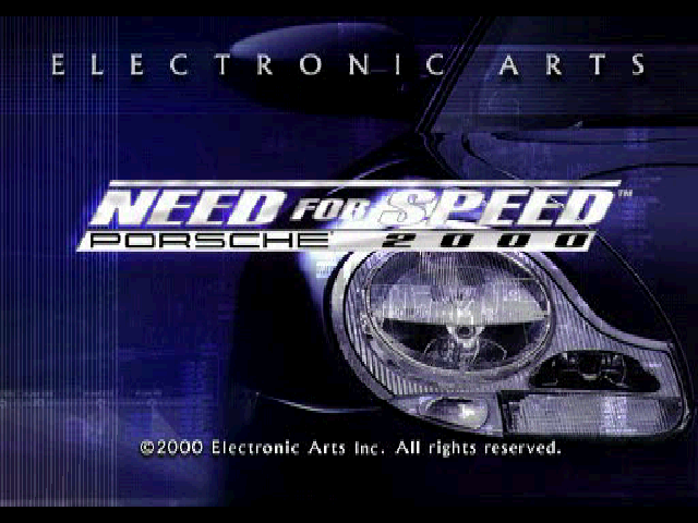 Need For Speed Porsche 2000 title screen for Playstation