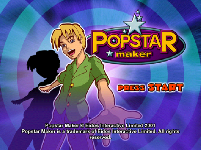 Newcomer: Be A Popstar title screen for Playstation