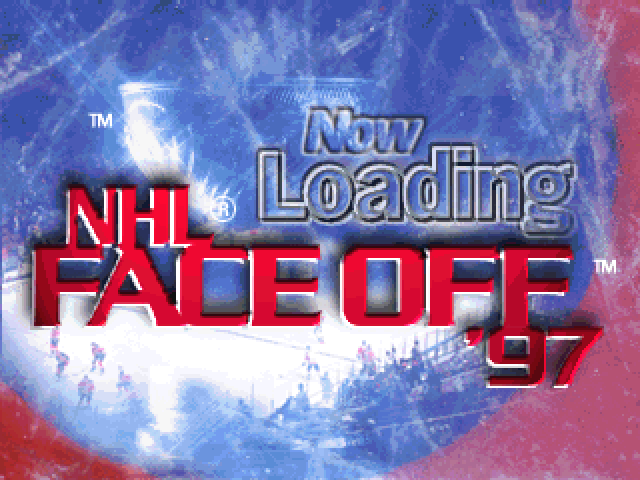 NHL PowerRink '97 title screen for Playstation