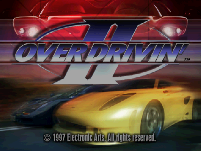 Over Drivin' II title screen for Playstation